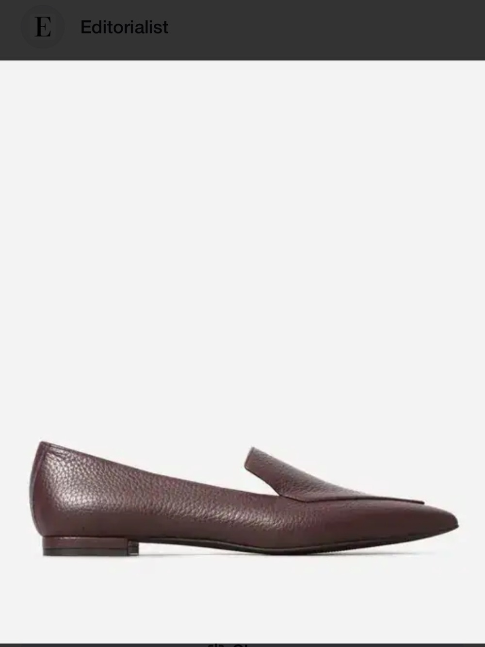 Everlane The Boss Flat Burgundy Leather size 7